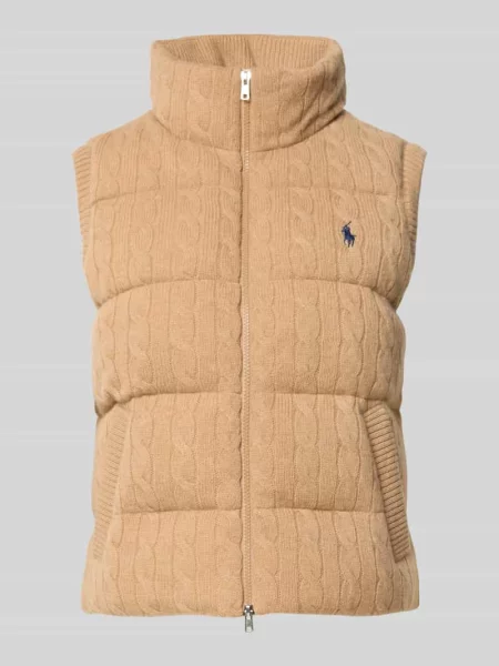Kamizelka w kroju regular fit z mieszanki wełny i kaszmiru Polo Ralph Lauren beżowa