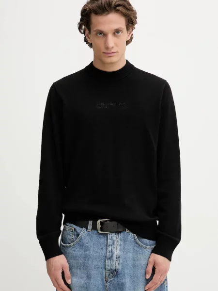 Пуловер Karl Lagerfeld Jeans мъжки от лека материя черно