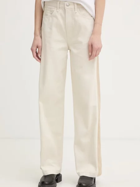 Rag & bone blugi wide leg pentru femei Logan bej