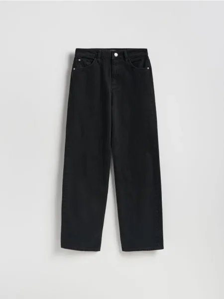 Reserved Blugi wide leg negru