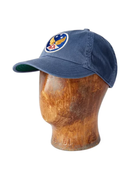 Șapcă Ralph Lauren Rrl cu autograf albastru