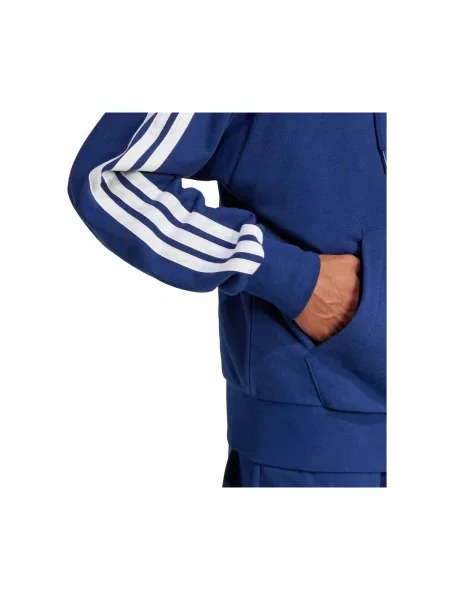 Geacă Adidas cu dungi din material terry albastru