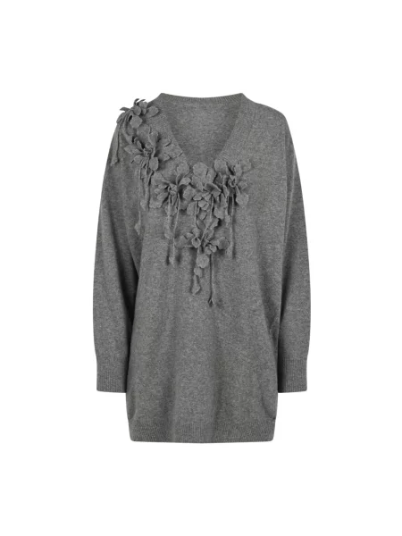 Sweter Alberta Ferretti wełniany szary
