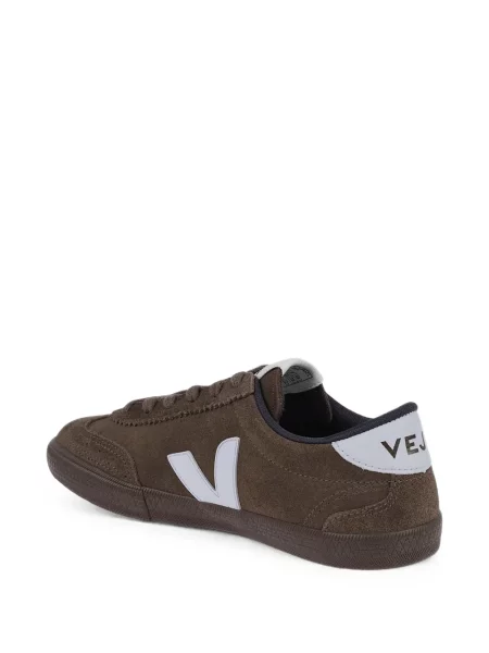 Sneakerși Veja Volley din piele de căprioară cu autograf maro