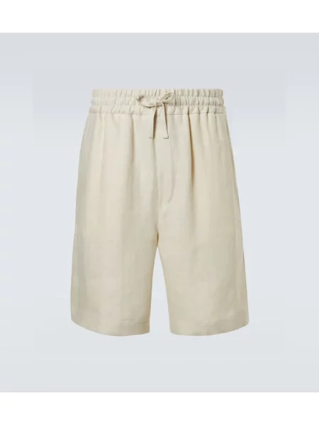 Lenvászon rövidnadrág Lardini fehér