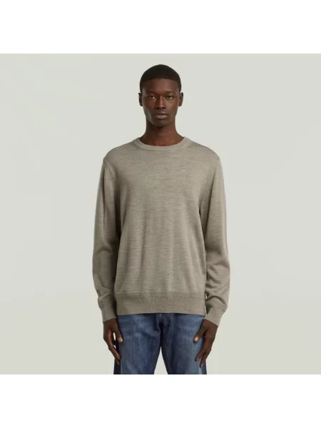 Sweter G-star wełniany brązowy