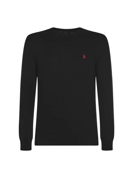 Sweter Ralph Lauren z długim rękawem czarny
