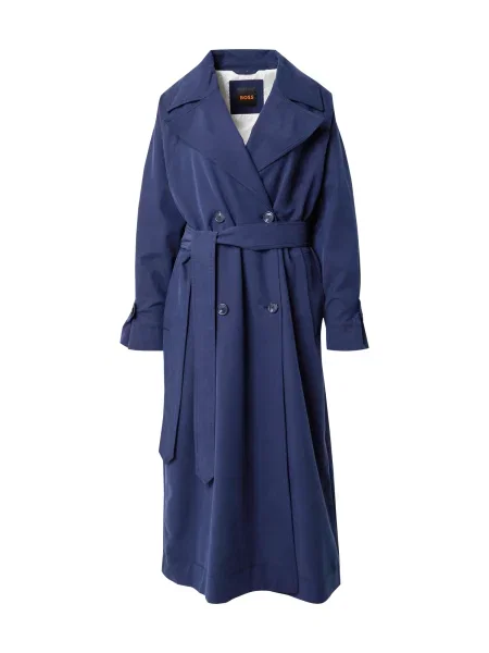 BOSS Orange palton bleumarin de tranziție cu două rânduri de portocaliu