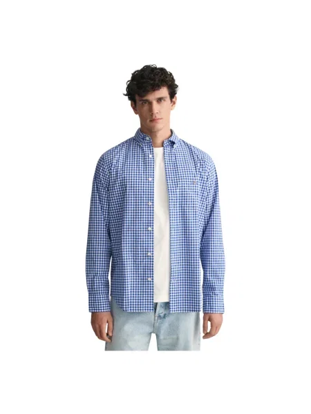 Koszula Gant w kratkę niebieska