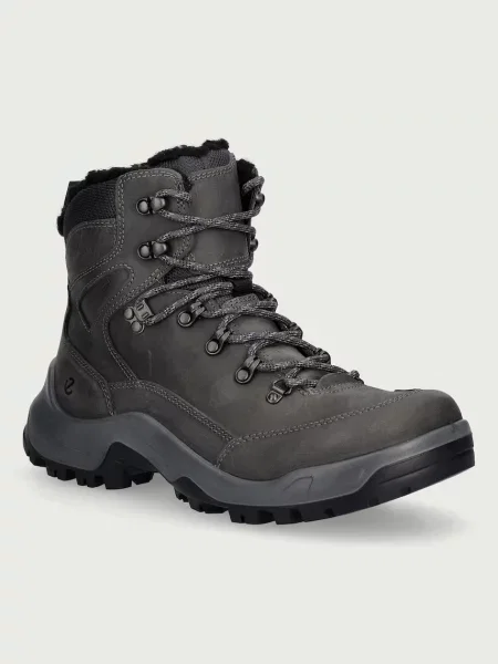 Botine Ecco din piele gri