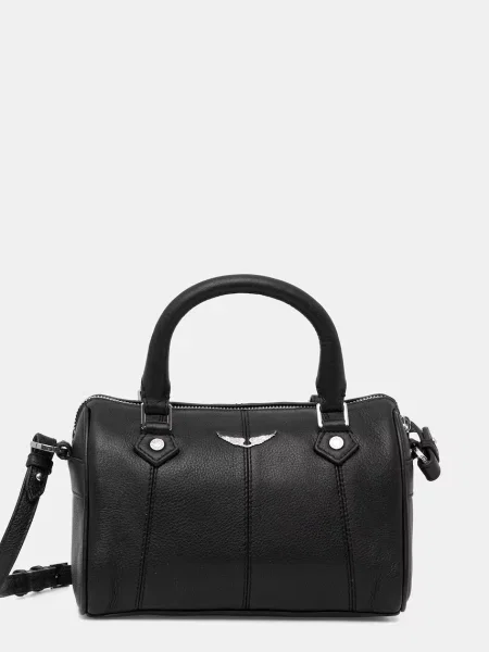 ZADIG&VOLTAIRE geantă de piele XS SUNNY VIBE GRAINED LEATHER negru