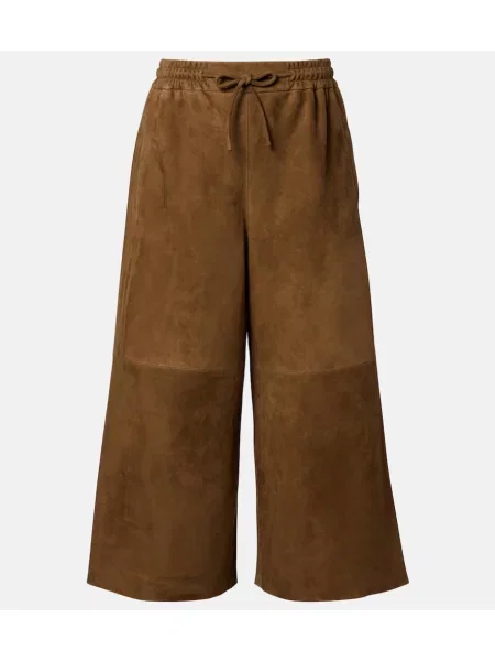 Kuloty Yves Salomon zamszowe brązowe