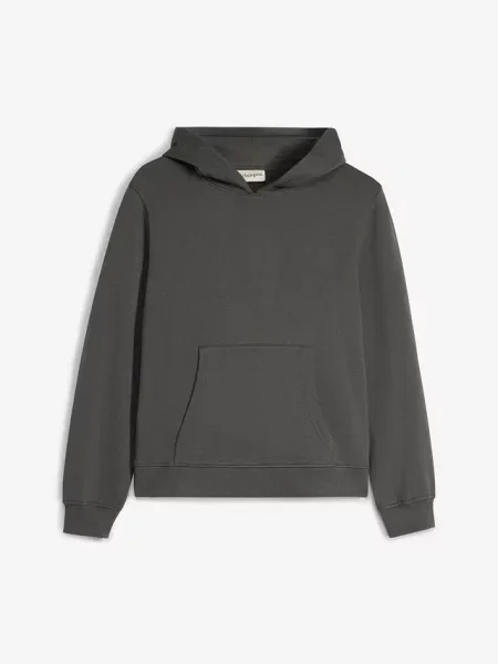 Bluza z kapturem z miękkiej bawełny organicznej szara