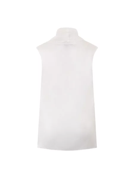 Top Max Mara bez rękawów biały