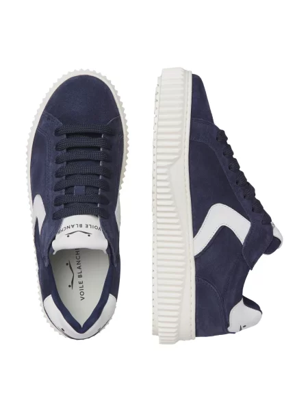 Sneakersy Voile Blanche skórzane niebieskie