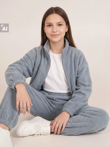 Sinsay Fleecové jogger kalhoty šedá