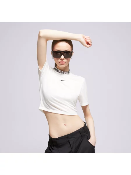 Nike T-Shirt W Nsw Tee Essntl Slim Crp Lbr biała