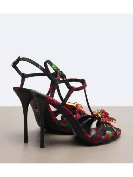 Sandale Dolce&gabbana cu model floral roșu