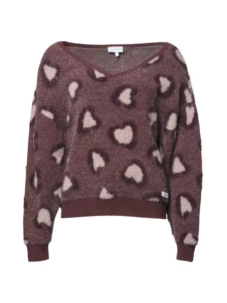 Kleinigkeit Pulover Wild Love čokolada / puder / bordo