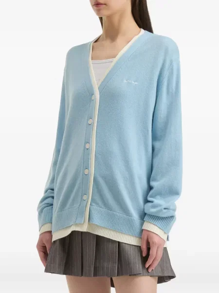 Cardigan Tout A Coup cu broderie albastru