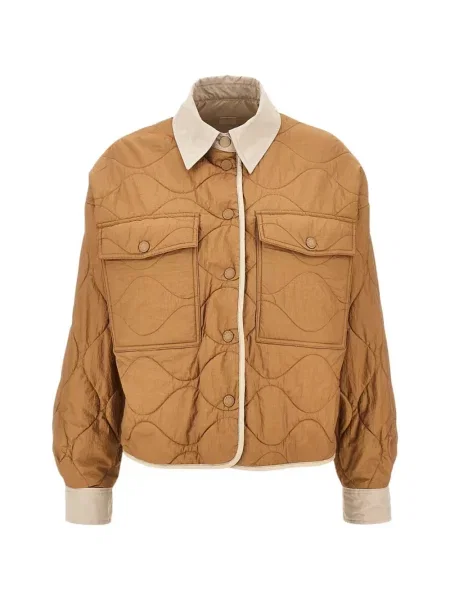 Reversibil geacă Weekend Max Mara din canvas maro