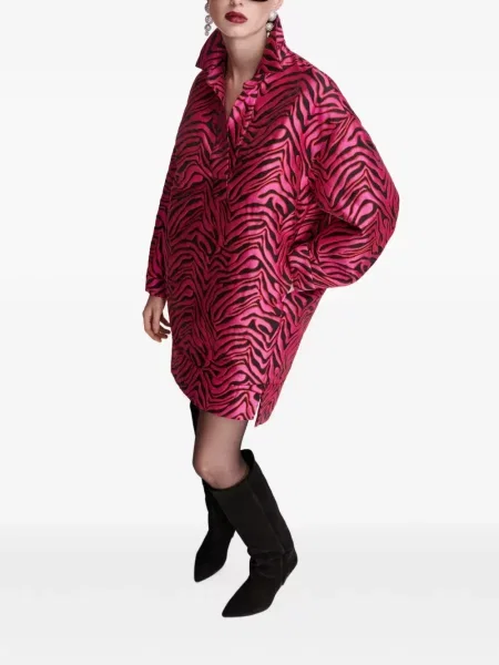 Rochie mini Essentiel Antwerp cu imagine cu model zebră roz