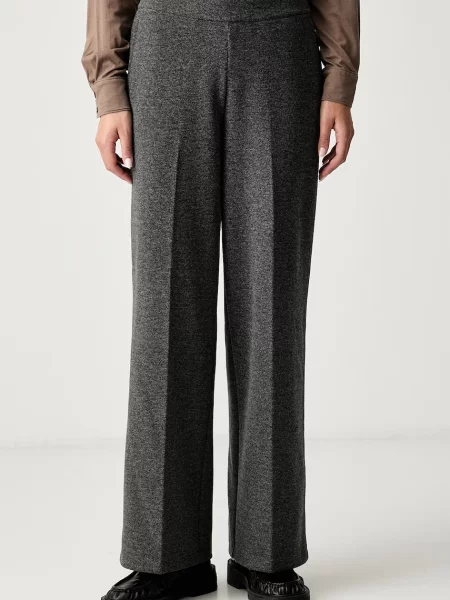 Marc O'Polo pantaloni straight pentru femei cu gri