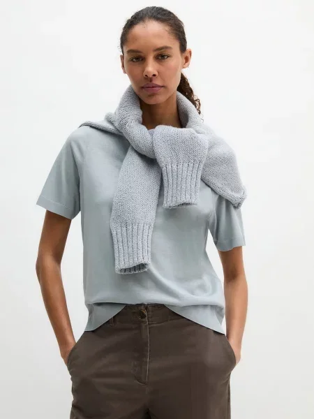 Футболка Marc O’Polo ліоцел/бавовна сірий