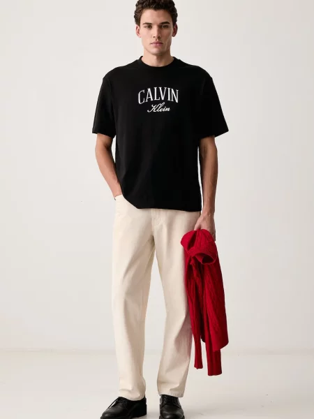 Calvin Klein Jeans Tričko Seasonal Graphic čierna