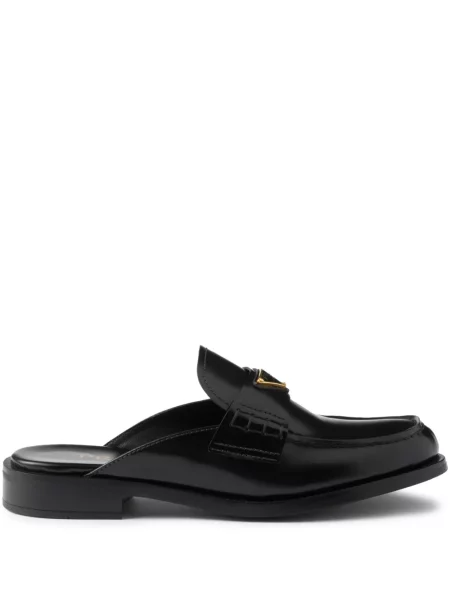Кожени мюли Prada черно