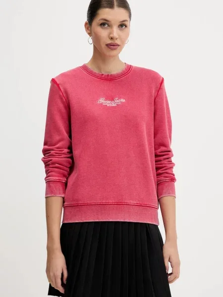 Guess Jeans bluza z aplikacją czerwony