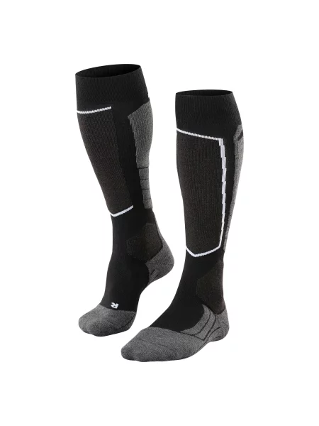 FALKE Șosete sport gri / negru alb