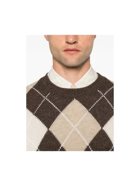 Sweter La Fileria brązowy