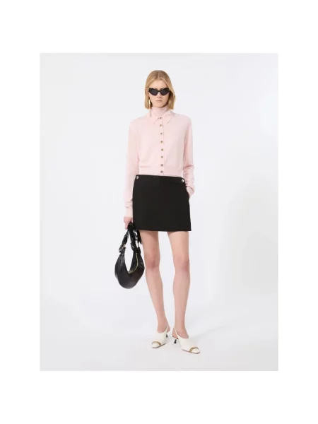 Kardigan Sportmax wełniany różowy