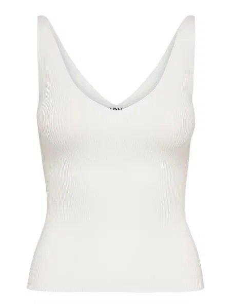 JDY Top brodat Nanna murdar alb