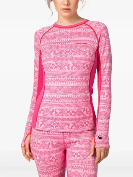 Top Kari Traa cu imprimeu geometric roz