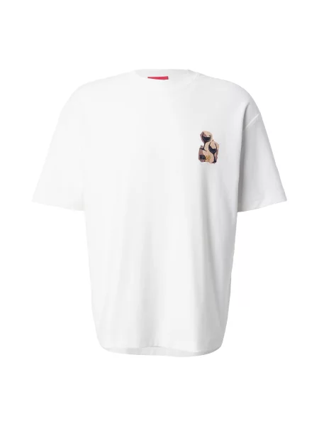 HUGO Tricou Detzi | Relaxed fit negru