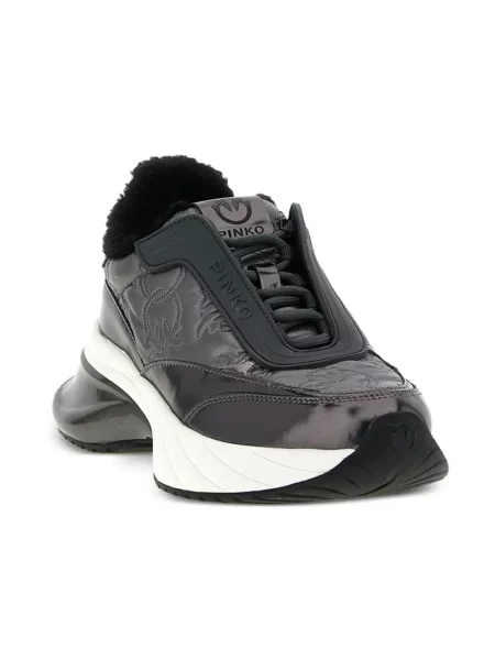 Sneakersy Pinko skórzane szare