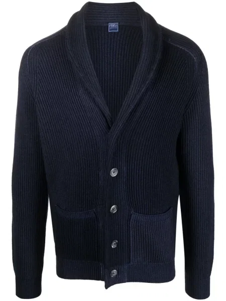 Gulerat cardigan Fedeli albastru