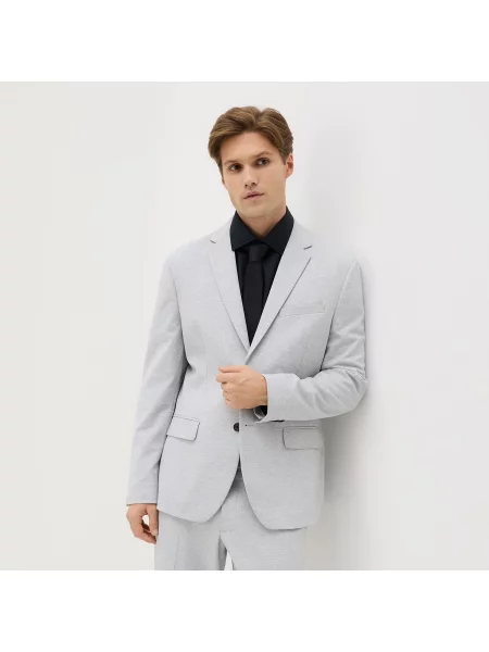 Reserved Blejzr slim fit světle šedá