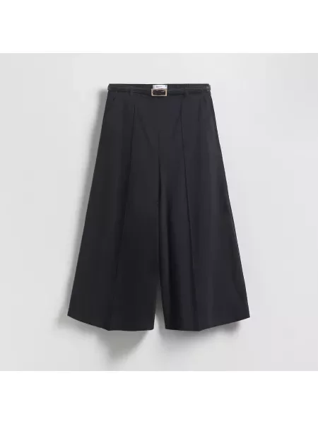 Reserved Kalhoty culotte z modalu černý