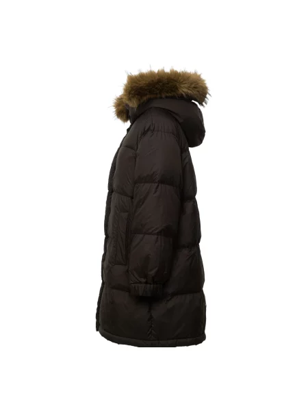 Lniana parka Weekend Max Mara dwustronna brązowa