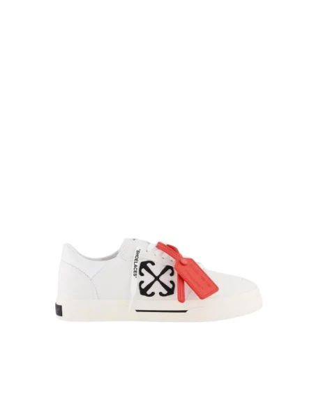 Sneakersy Off-white płócienne białe