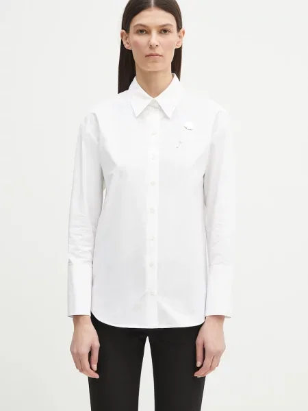 Kenzo cămașă din femei cu guler clasic regular alb