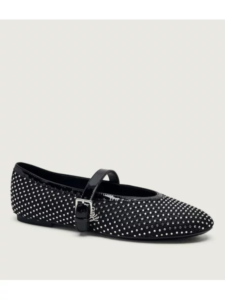 Karl Lagerfeld balerini din piele Karo negru