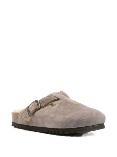 Papuci tip mules Scholl din piele de căprioară gri