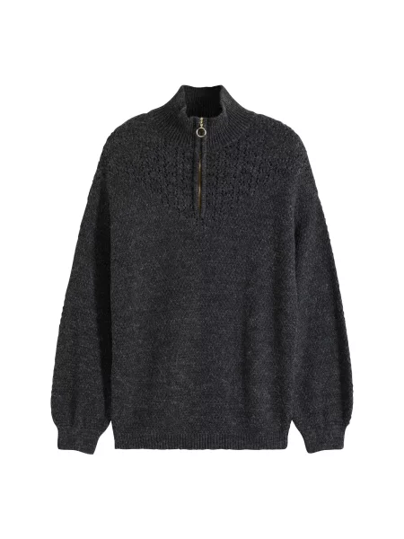 Bonprix Pulover metalic gri