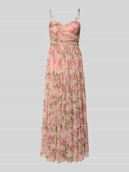 Sukienka midi z kwiatowym nadrukiem allover Lace & Beads