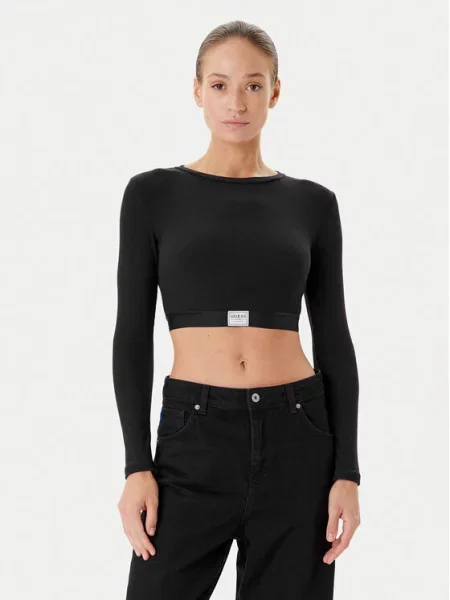 Guess Bluza Regular Fit črna