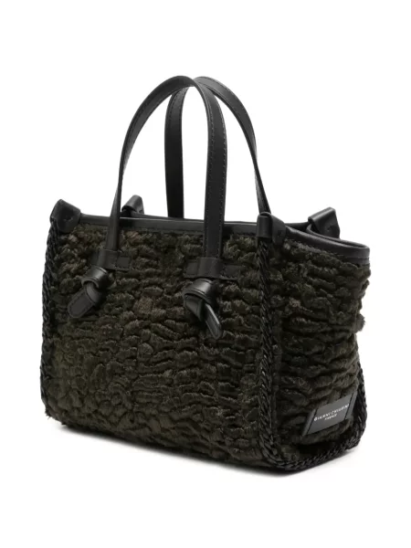Geantă shopper Gianni Chiarini cu blană maro